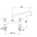 Baterie cu doi robineti si alimentare dubla Ø16 L=260mm A=180mm #549849